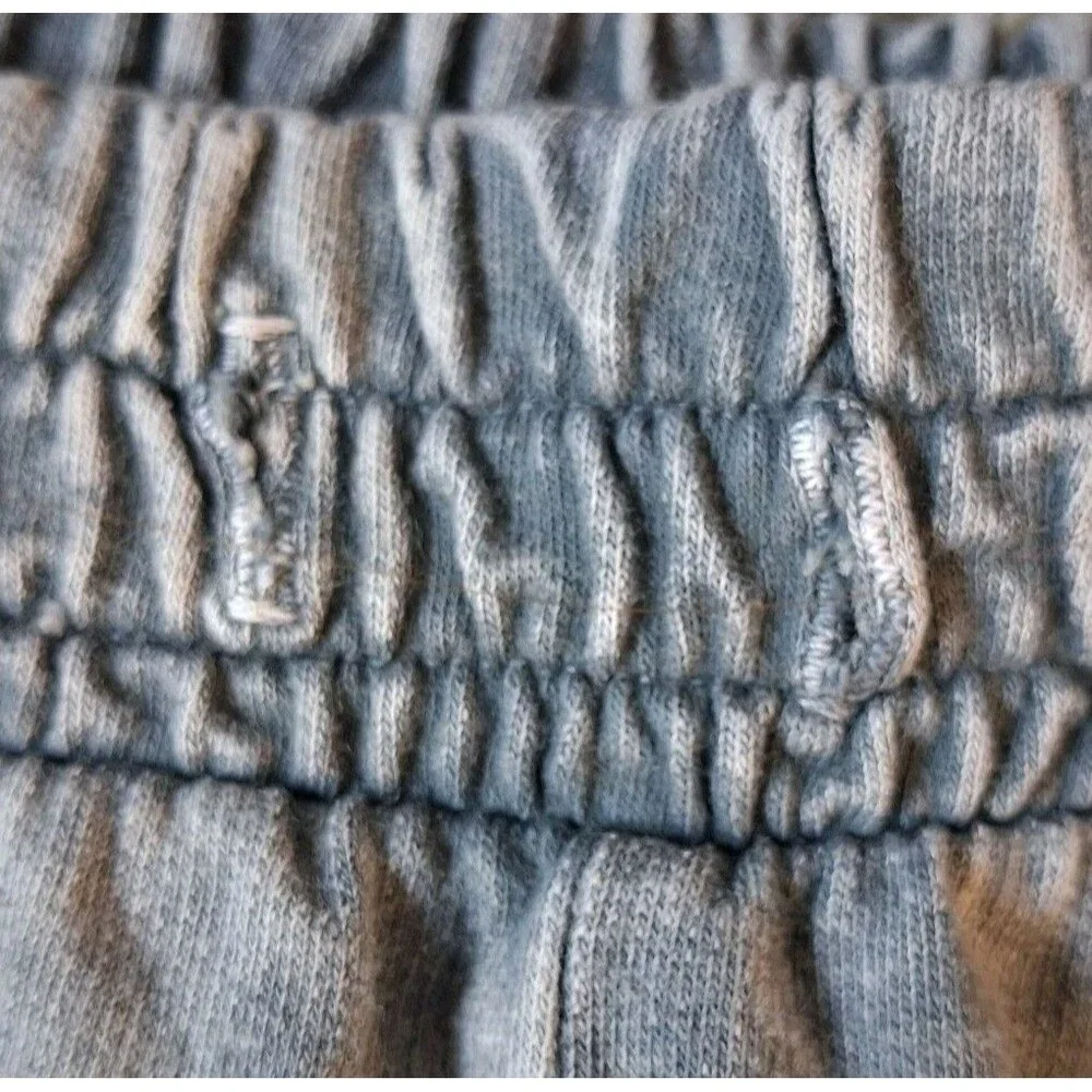 Three Bird Nest Gray Mineral Wash Relaxed Lounge Shorts Med Festival Cozycore